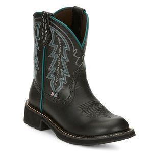 🫧JUSTIN BOOTS🫧 Black Leather Gypsy Lyla Cowgirl Western Boot